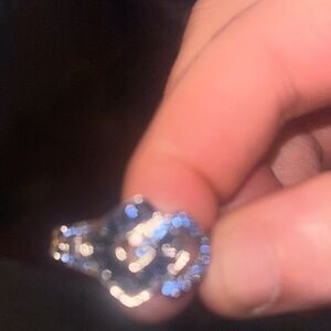 Paparazzi Silver and Blue Sparkle Ring‎